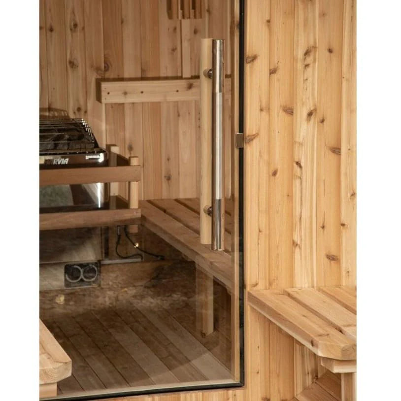 Almost Heaven Charleston Barrel Sauna – 4 Person with Porch