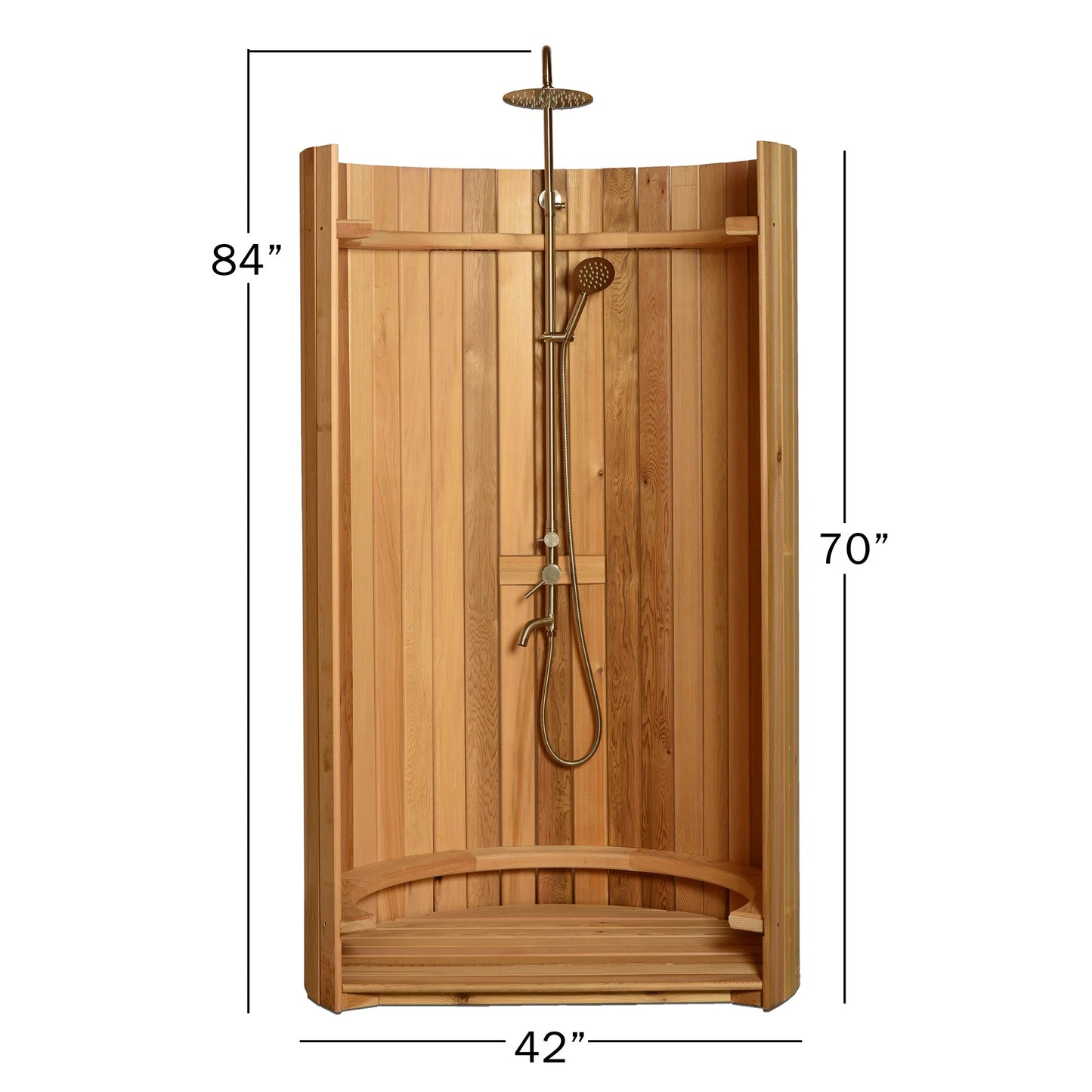 Almost Heaven Ellipse Outdoor Shower – Red Cedar
