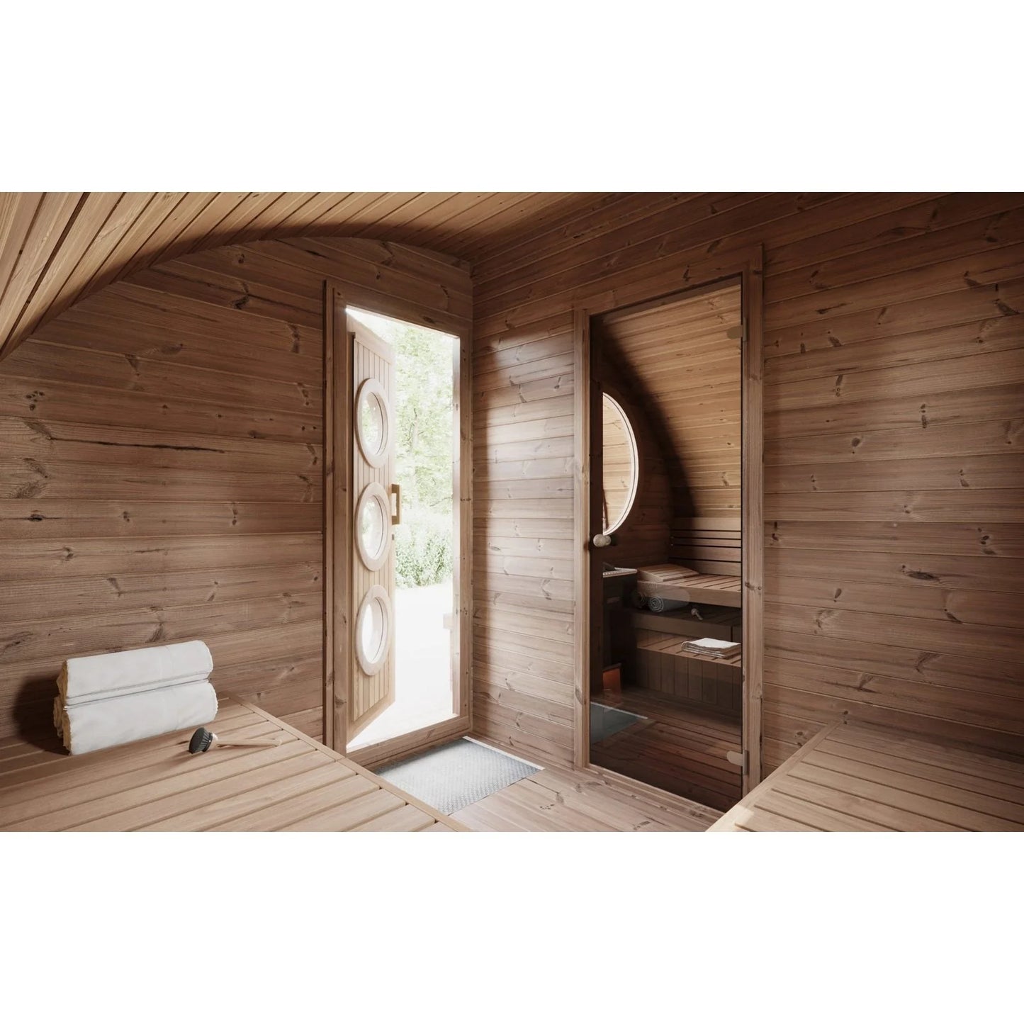 SaunaLife G11 Garden Series Outdoor Sauna – 8 Person