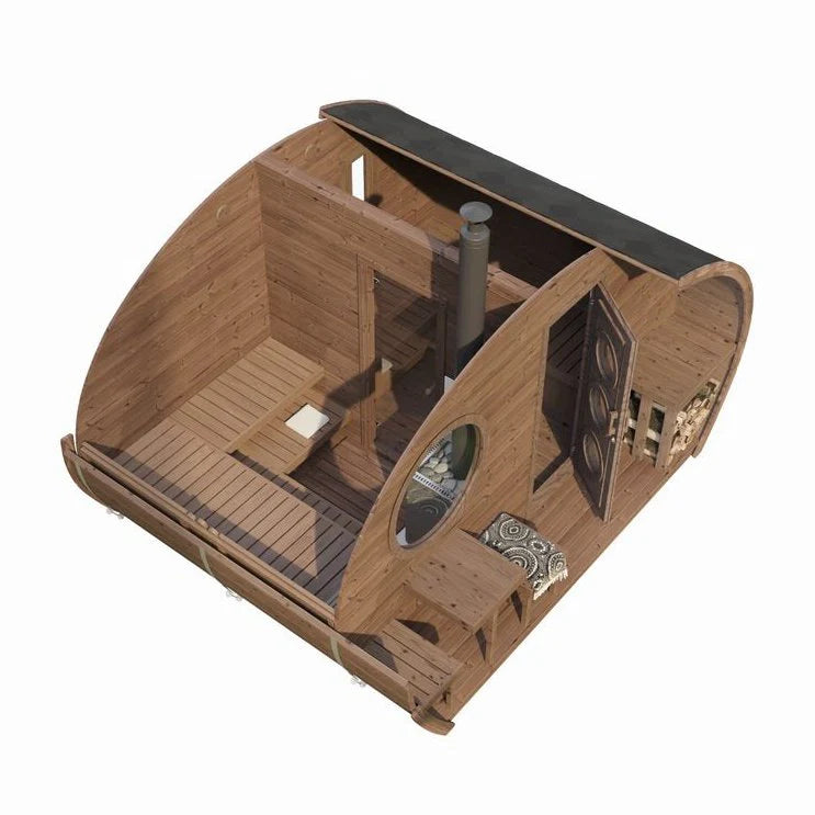 SaunaLife G11 Garden Series Outdoor Sauna – 8 Person