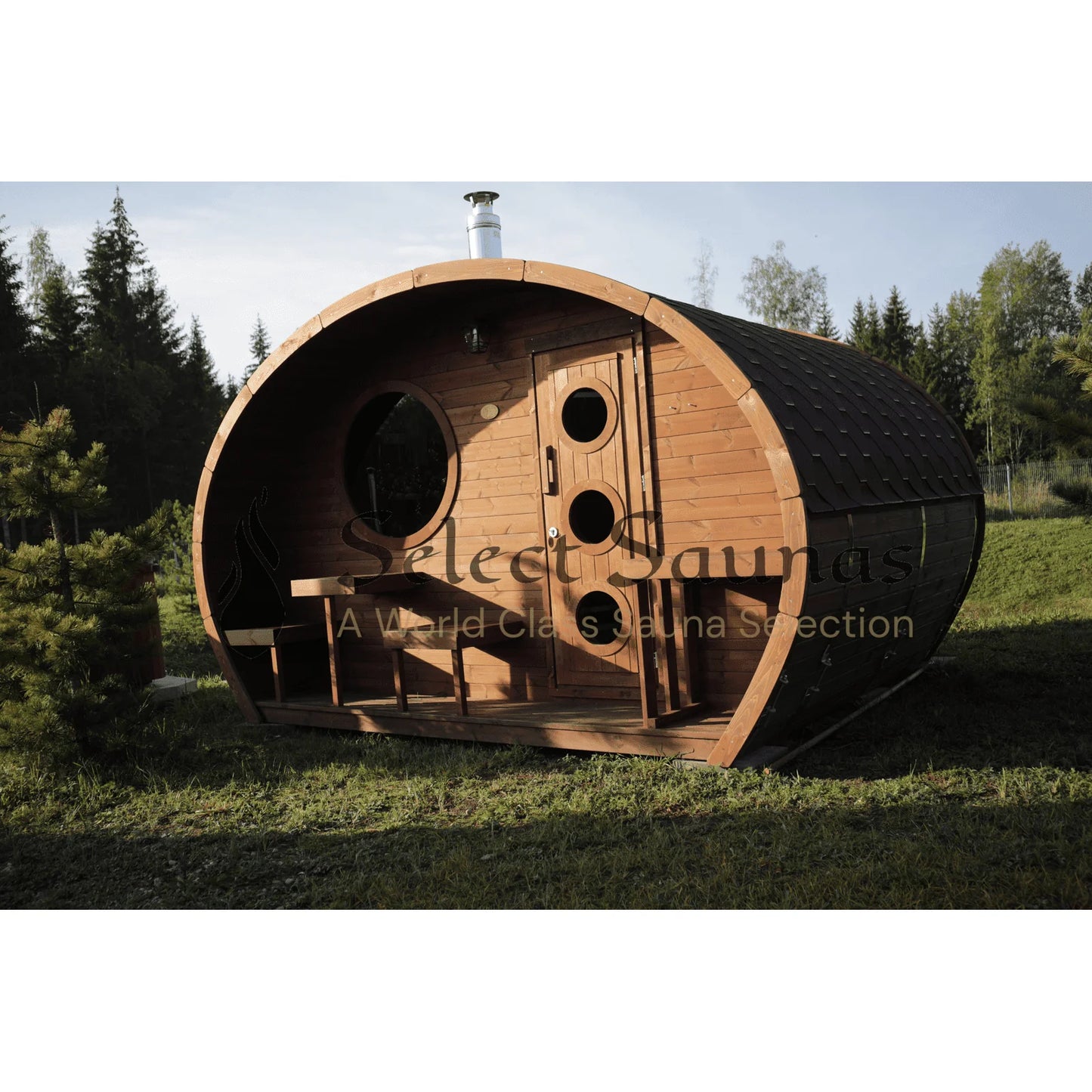 SaunaLife G11 Garden Series Outdoor Sauna – 8 Person
