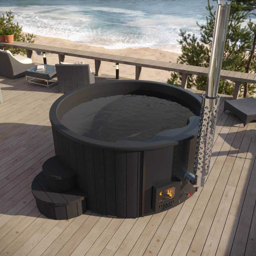 SaunaLife S4 Wood-Burning Hot Tub – 6 Person