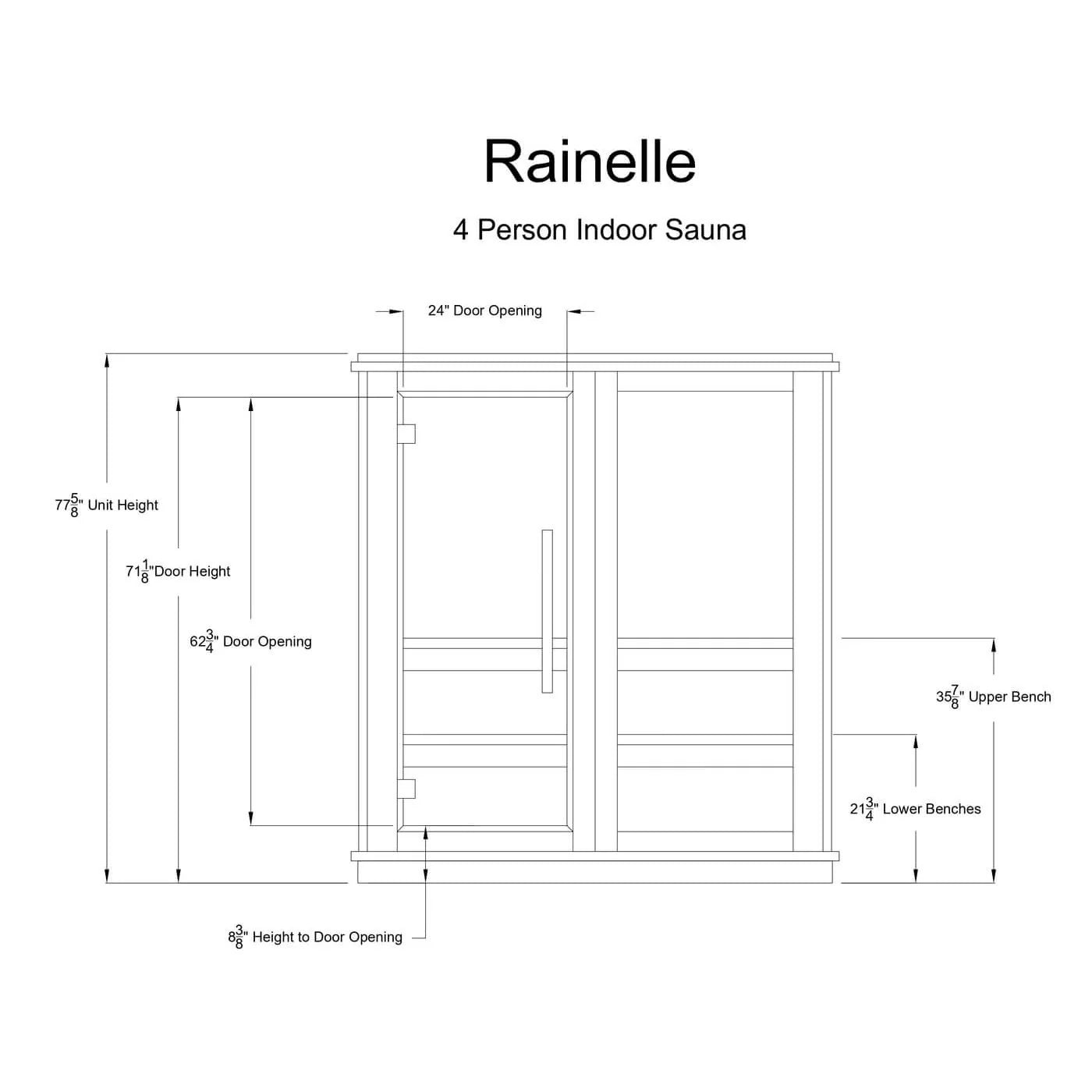 Almost Heaven Rainelle Indoor Sauna – 4 Person