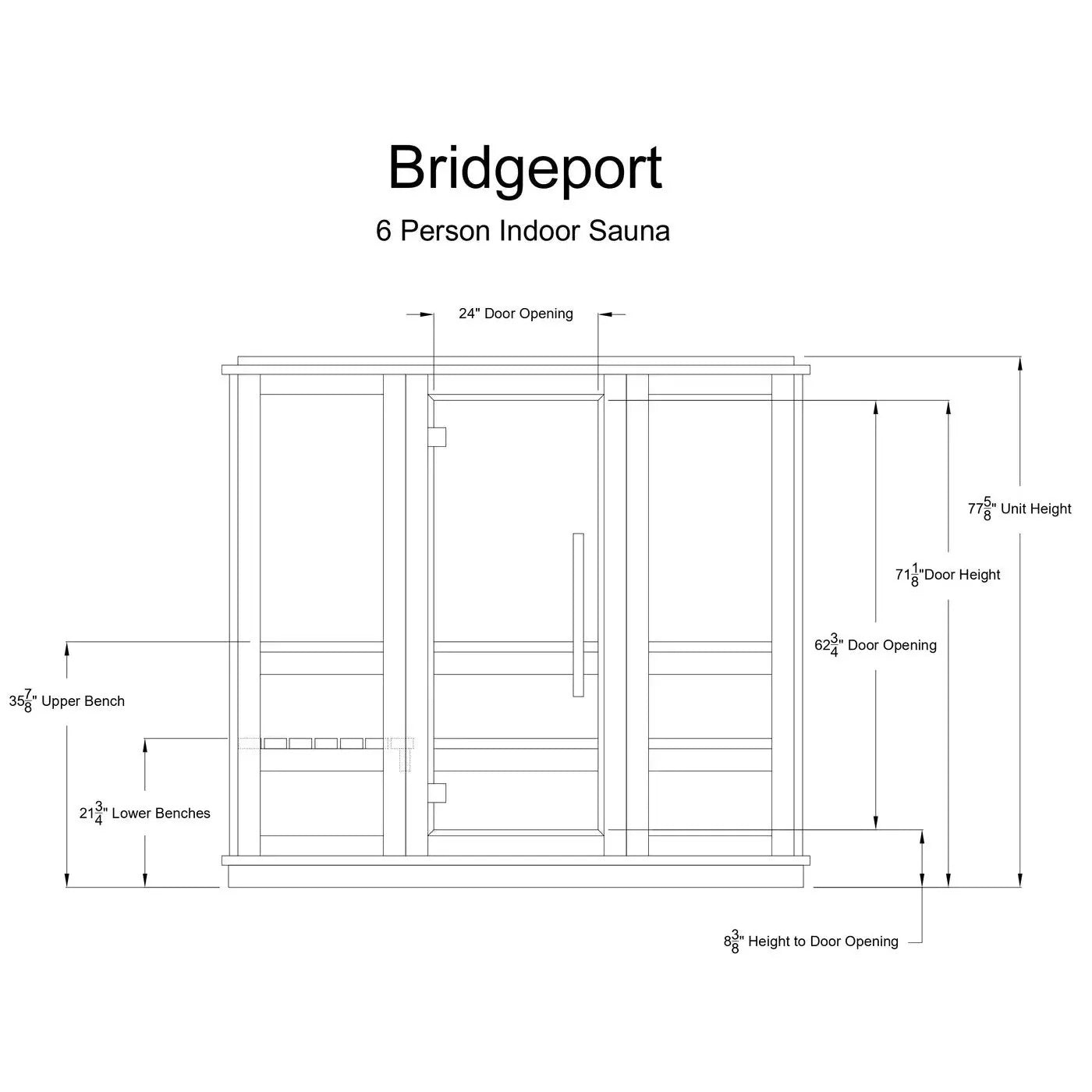 Almost Heaven Bridgeport Indoor Sauna – 6 Person