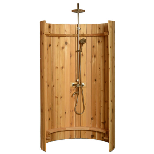Almost Heaven Ellipse Outdoor Shower – Red Cedar