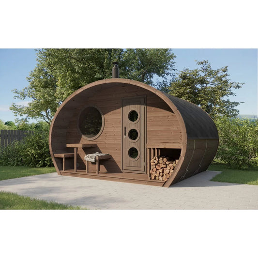 SaunaLife G11 Garden Series Outdoor Sauna – 8 Person